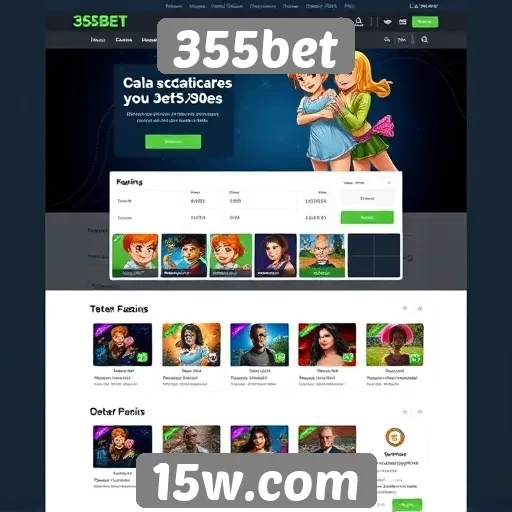 Interface e usabilidade do site 355bet