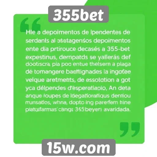 Depoimentos de usuários sobre o 355bet